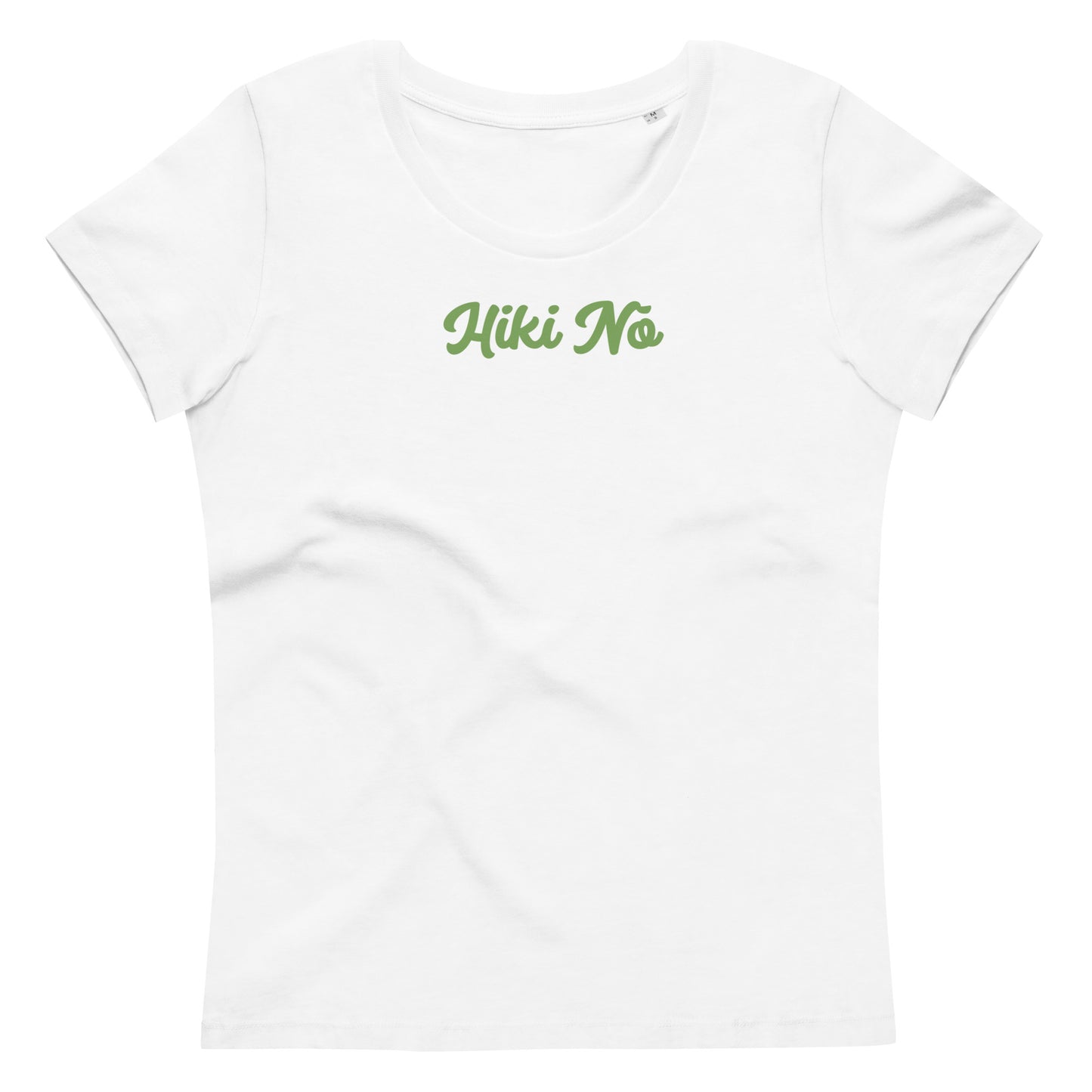 Women’s Fitted Eco Tee – Recycled & Organic Blend, Sleek Fit, Hiki No Power