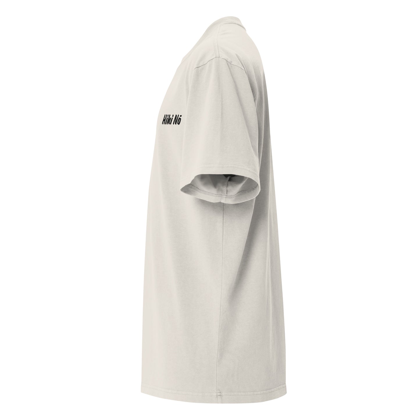 Oversized Faded T-Shirt – Vintage Style, Embroidered Hiki No, Street-Ready Comfort